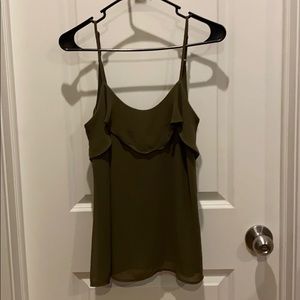 Olive tank top/blouse